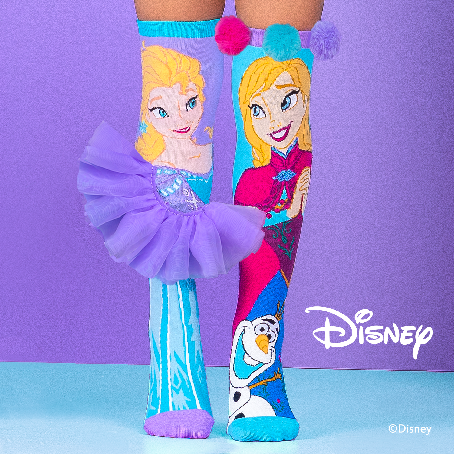 Frozen Queen Elsa & Anna Socks – 2 Pairs Ankle Socks For Girls (Cartoon Kids Sox)