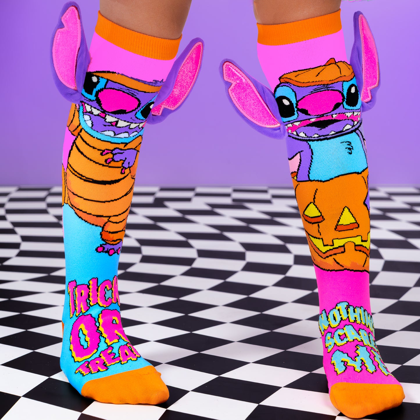 STITCH NEON HALLOWEEN SOCKS