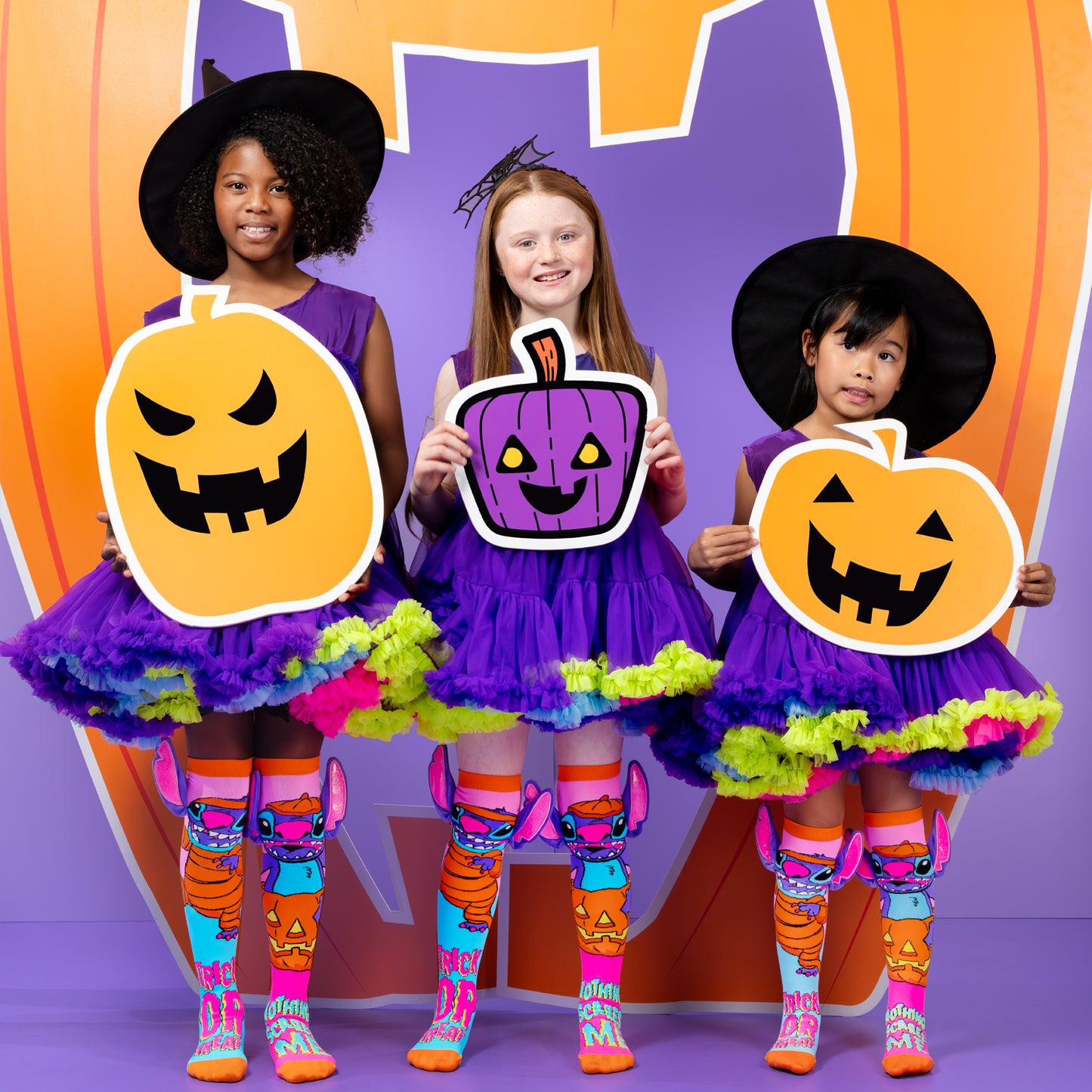 STITCH NEON HALLOWEEN SOCKS