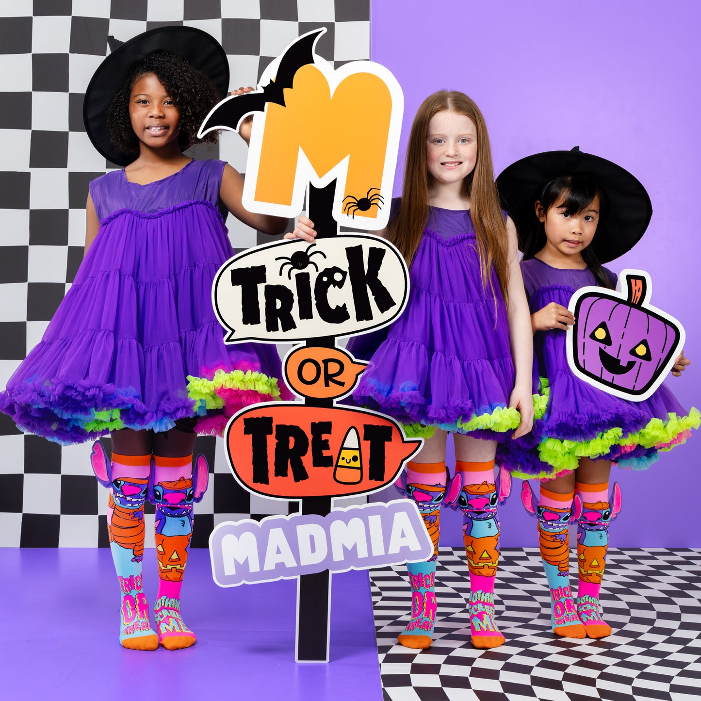 STITCH NEON HALLOWEEN SOCKS